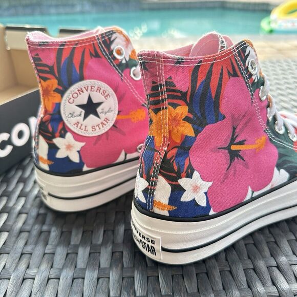 Converse CTAS Lift High Paradise Print Women's Shoes 563975C - Picture 5 of 15